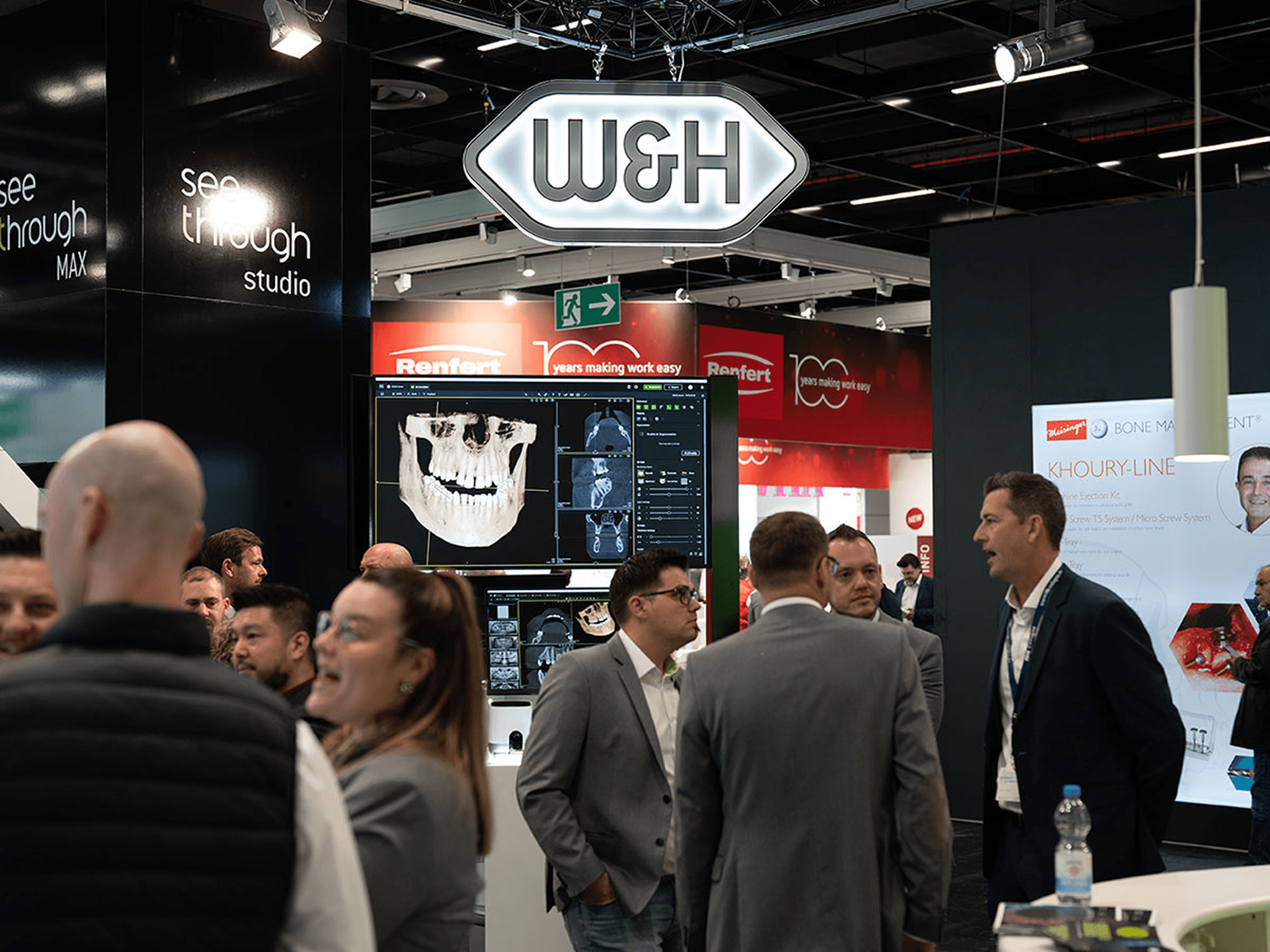 W&H exhibition stand featuring Eyes of AI